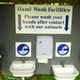A handwashing station at the Exmoor Zoo in Barnstaple, England, in a photo taken June 11, 2020